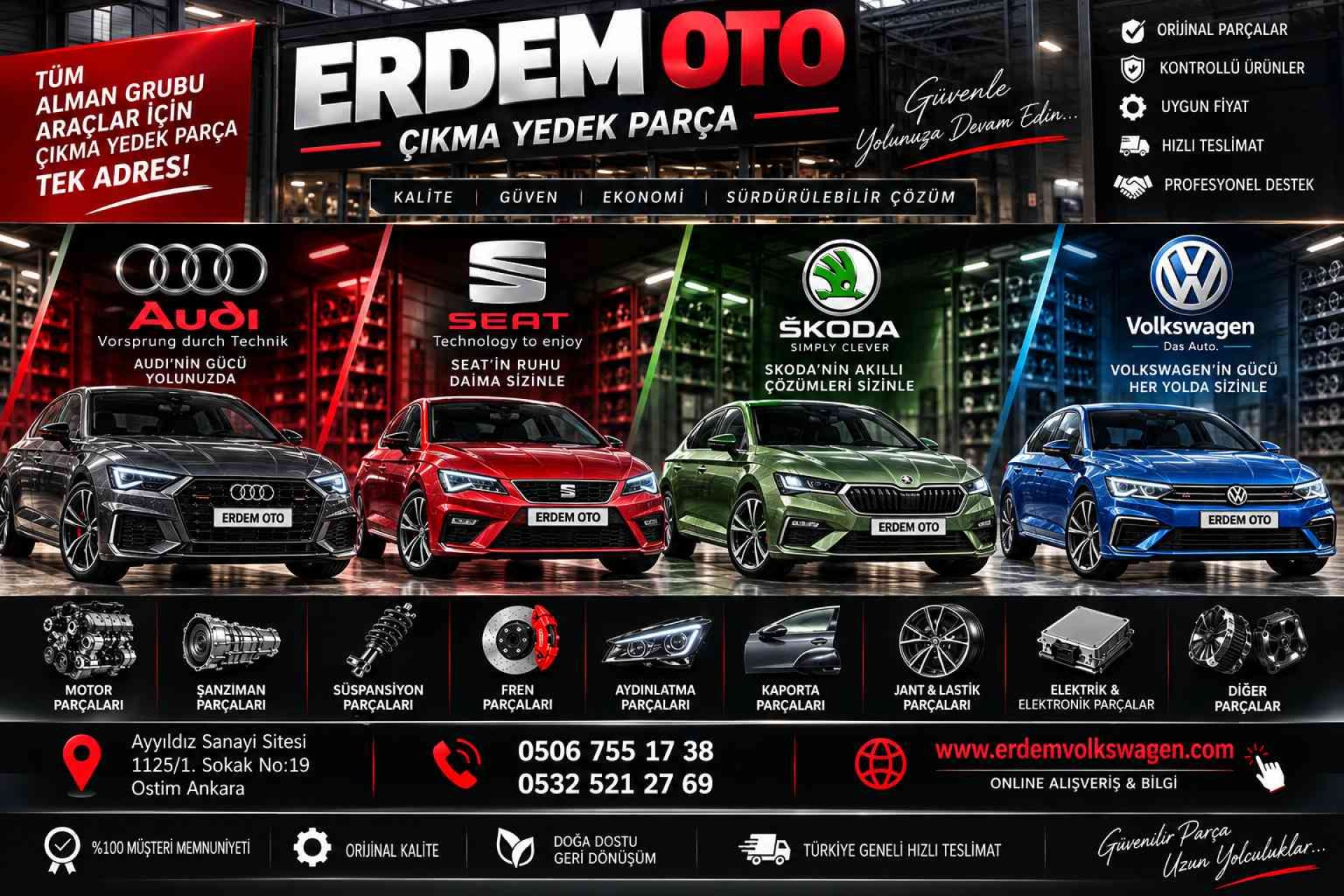 volkswagen çıkma yedek parça